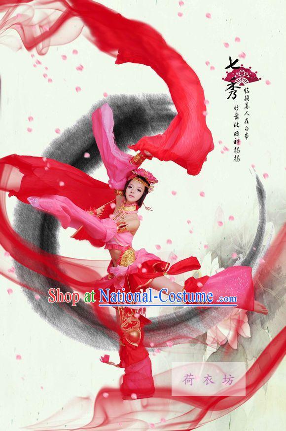 Ancient Asian Princess Cosplay Costumes and Hair Accessories