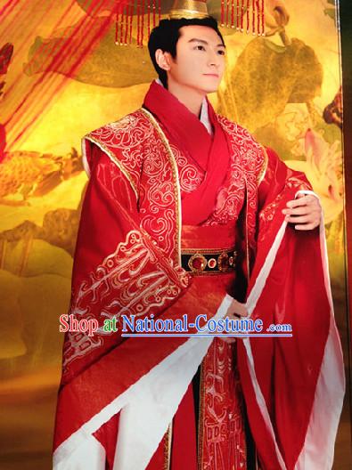 Chinese Classical Princess Wedding Outfit and Crown Complete Set