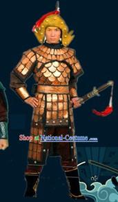 Ancient Chinese General Armor Costumes and Helmet Complete Set