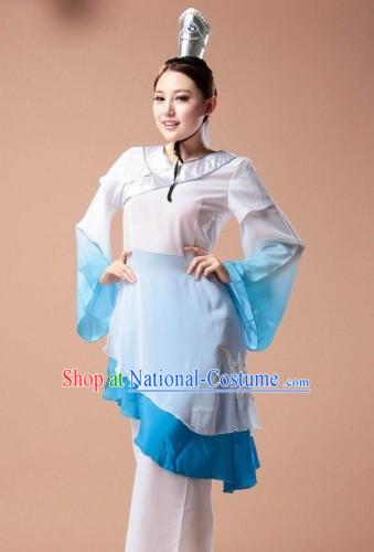 Zhu Yingtai Chinese Classical Dancing Costumes and Recital Wear Complete Set