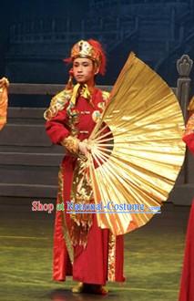 Fan Dance Costume Dancewear and Hat Complete Set