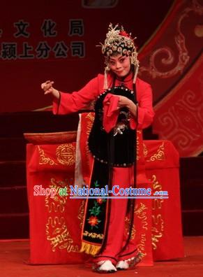 Peking Opera Hua Dan Costumes and Headdress Complete Set