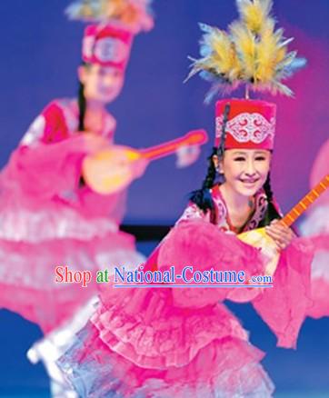 Kazak Dance Costumes and Headdress Complete Set