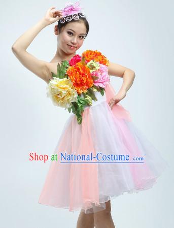 Short Style Floewrs Dance Costumes