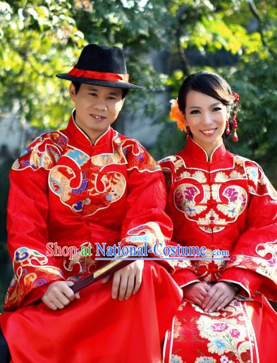 Happy Marriage Wedding Blouse, Skirt and Hat for Men and Women