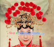 Red Wedding Headdress for Brides