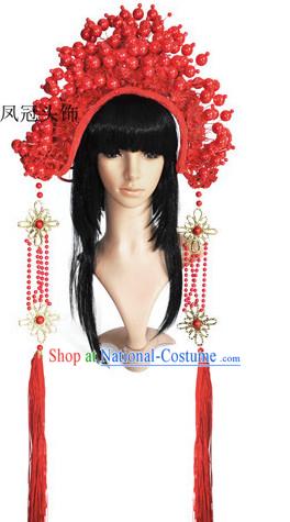 Red Wedding Ceremony Headdress