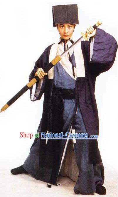 Xiao Ao Jiang Hu Yue Lingshan Swordman Clothes and Hat Complete Set