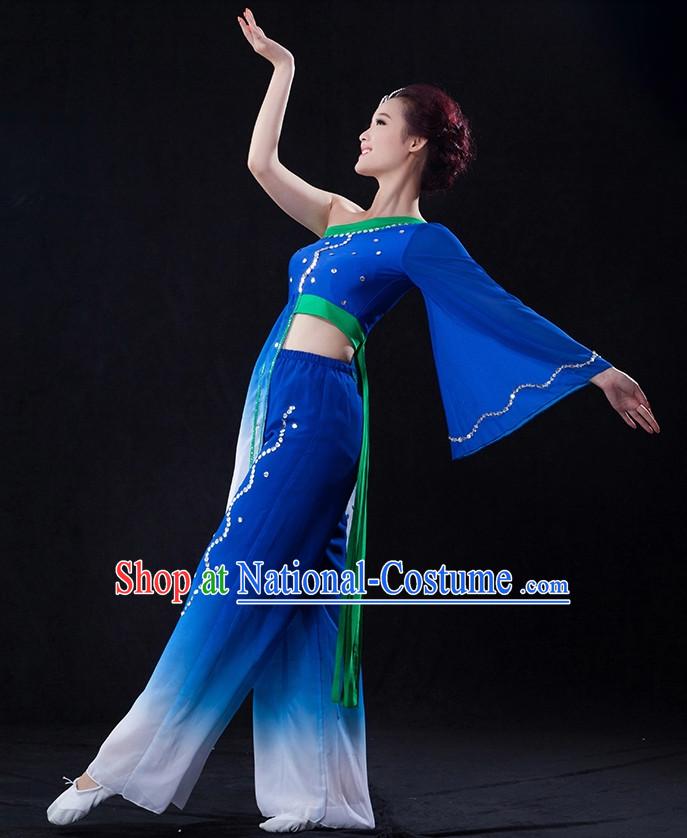 Professional Stage Performance Color Transition Dancing Costumes