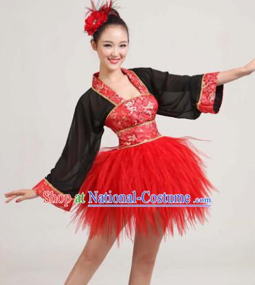 Traditional Short Hanfu Changed Style Dance Costumes