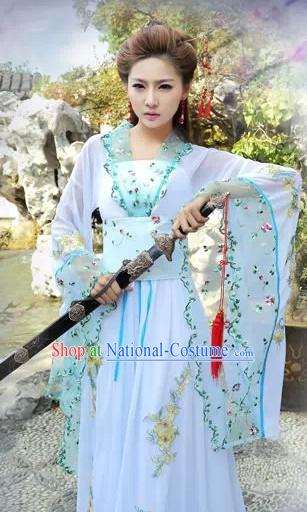 Traditional Chinese Swordwoman Costumes Complete Set