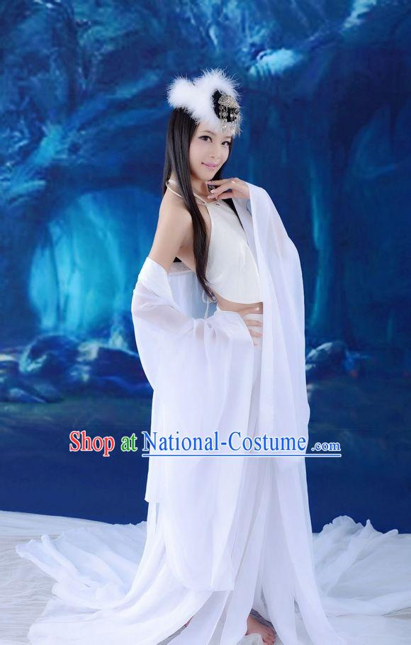 Ancient Chinese White Hanfu Clothes for Women