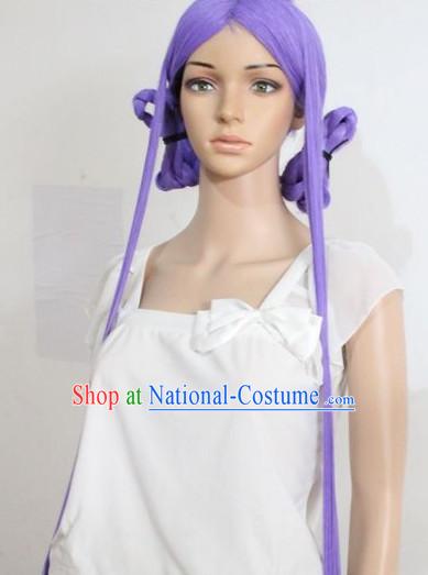 Ancient Chinese Style Cosplay Purple Long Wig for Women