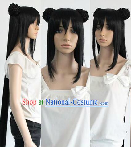 Ancient Chinese Princess Black Long Wig