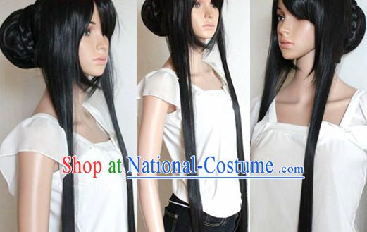 Chinese Cosplay Black Long Sexy Wig for Women