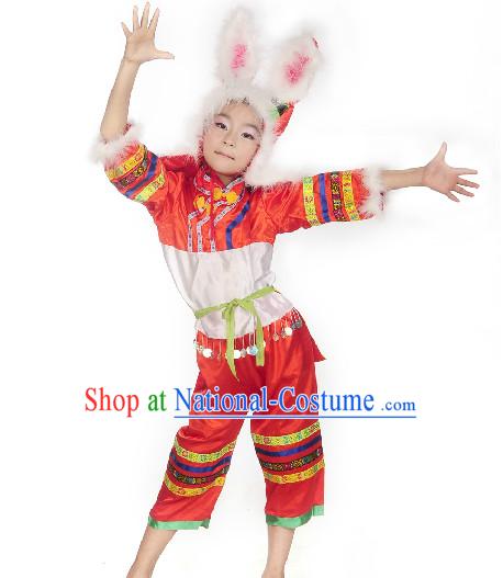 Professional Stage Performance Rabbit Dancing Costumes for Child