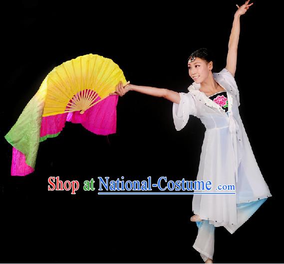 Professional Stage Performance Fan Dancing Costumes for Girls