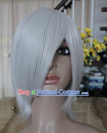 Ancient Chinese Grey Wig for Men