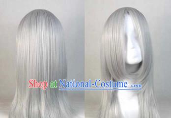 Ancient Chinese Style Grey Hair Wig for Men