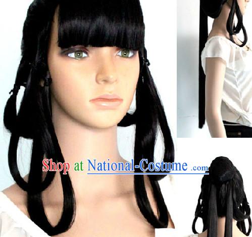 Ancient Chinese Style Long Black Wig for Women