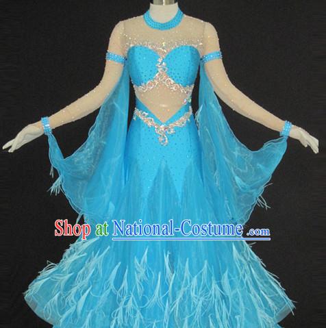 High Quality Dance Recital and Competition Feather Modern Dance Costumes