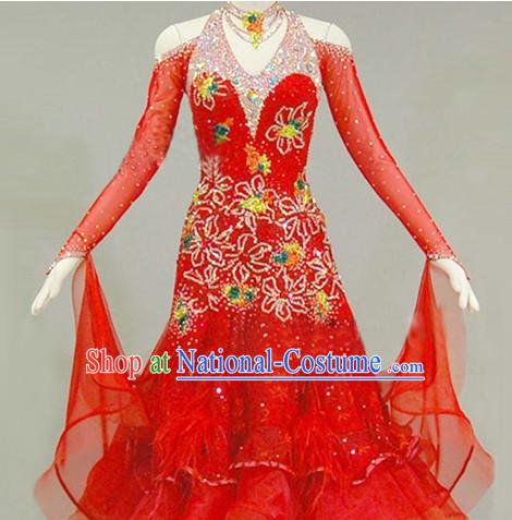 Special Custom Made Latin Waltz Competition Dance Costume