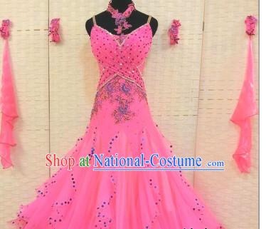 Professional Custom Dance Skirt Modern Dancing Ballroom Waltz Dress Competition Costumes