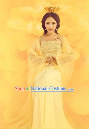 Sexy Guzhuang Gold Dance Costumes Complete Set