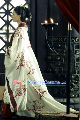 Kuei Ku-tzu Wiser Drama Ancient Chinese Imperial Palace Empress Suit Full Set with Long Trail