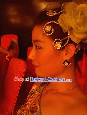 Traditional Chinese Flower Hairpin for Professional Dance Use