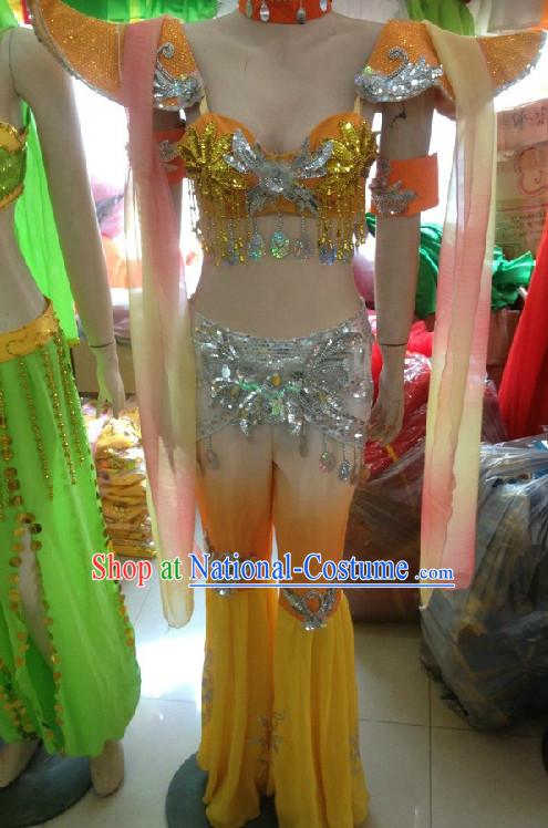 Professional Custom Make Stage Performance Indian Belly Ribbon Dancing Costumes