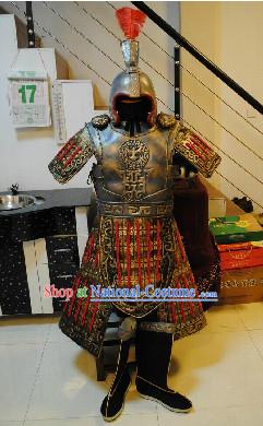 Jackie Chan Style Ancient General Armor Clothes Costumes and Hat Complete Set