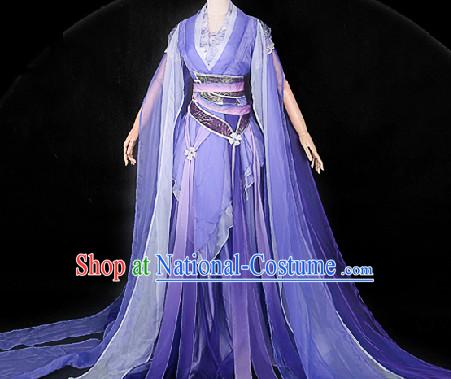 Ancient Chinese Purpel Fairy Han Fu Guzhuang Clothing Complete Set