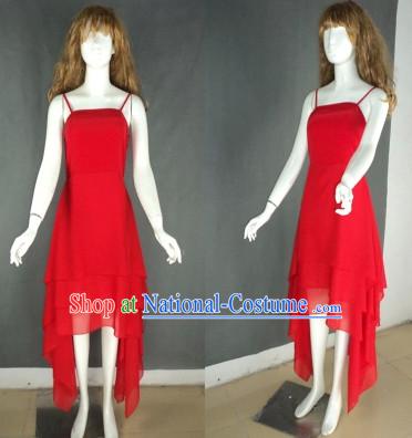 Professional Custom Make Red Modern Dancer Costumes