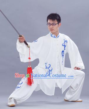 Top Long Sleeves Tai Chi Uniform and Veil for Men