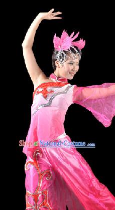 Traditional Chinese Lotus Dancing Costumes Complete Set