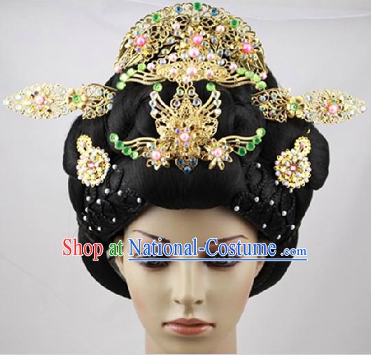 Ancient Chinese Imperial Palace Lady Wig and Hair Accessories