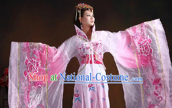 Ancient Chinese Empress Embroidered Clothes and Hair Accessories