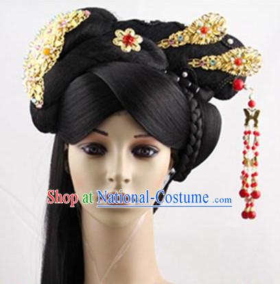 Chinese Traditional Black Long Wigs