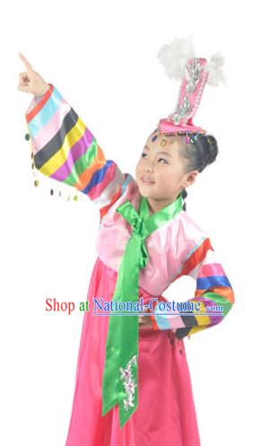 Korean Group Dance Costumes and Hat for Children