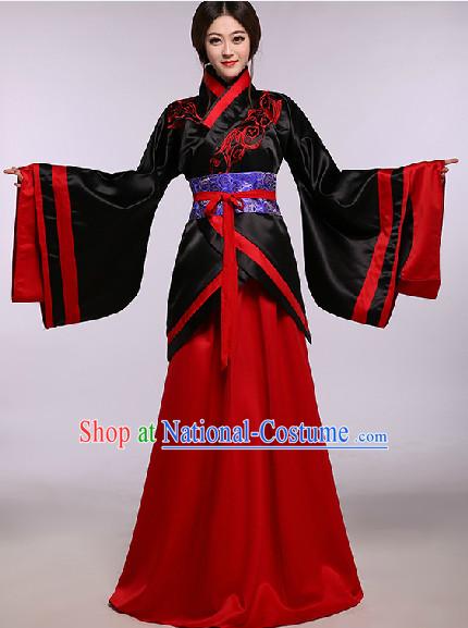 Black Ancient Chinese Traditional Dresses