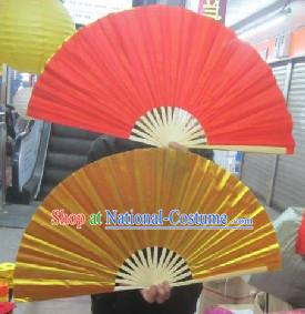 Double Sides Red Gold Dance Fan