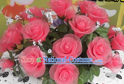 Handmade Rose Flower Dance Props