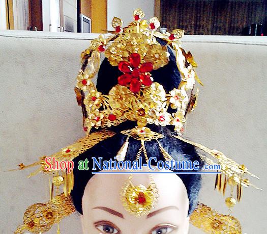 Ancient Chinese Empress Hair Ornaments Set and Wig