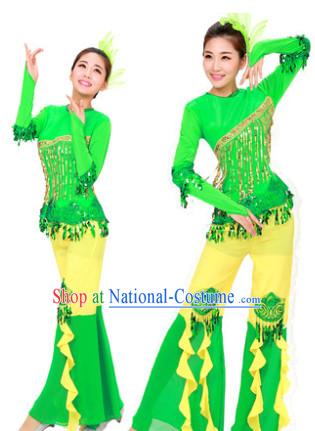 Chinese National Fan Dance Team Suit