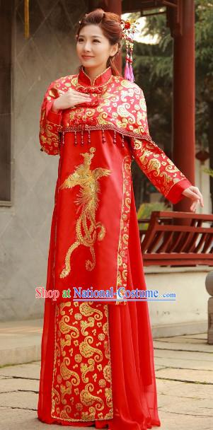 Chinese Red Wedding Dresses for Women