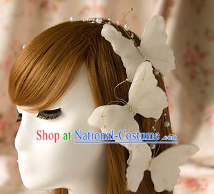 White Butterfly Wedding Hairstyles _ Hair Accessories