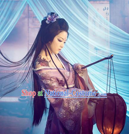 Chinese Classical Hanfu Dresses with Long Trail