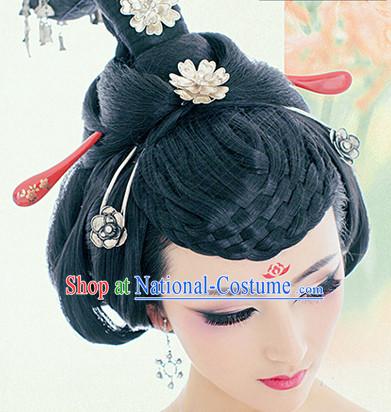 Traditional Chinese Empress Wig and Hair Jewelry