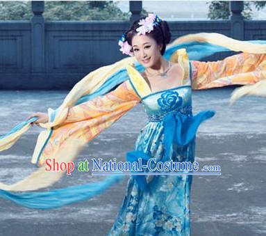 Tang Dynasty High Collar High Waisted Clothes for Women